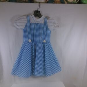 Charming Blue Checkered Kids Dress